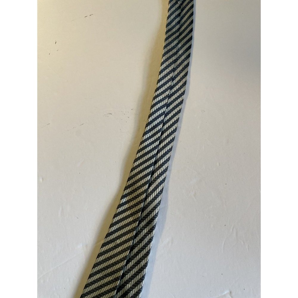 Ermenegildo Zegna  Silk Silver Blue  Tie  58” X 3 & 6/8 Striped - Picture 10 of 15